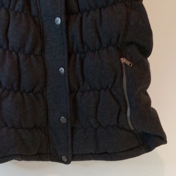 Athleta Full Zip Full Button Vest Thick Heavy Women's Sz S-M Gray EUC NICE! - Picture 4 of 16